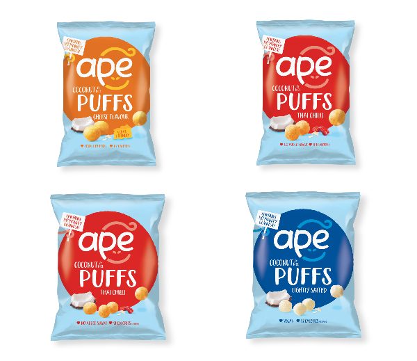 英國椰子休閑食品（泡芙、...