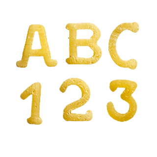 字母和阿拉伯數字形兒童意...