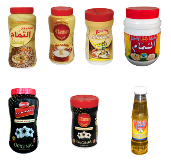 約旦芝麻醬、芝麻油和哈瓦...