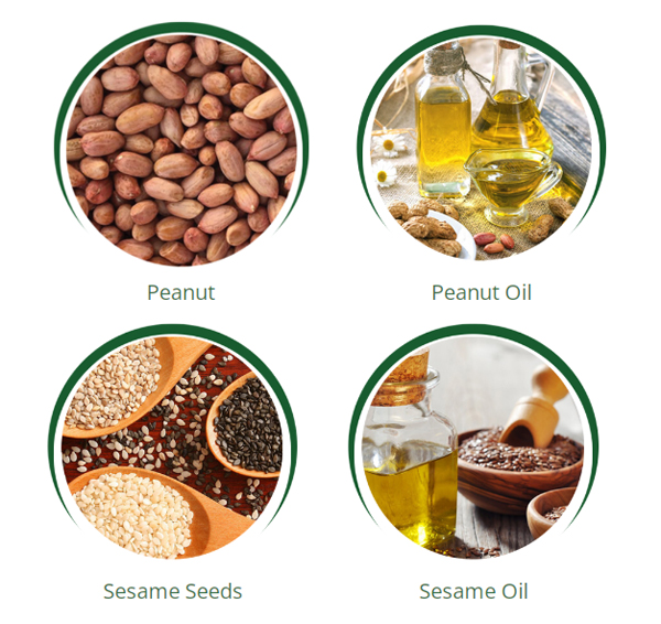 印度花生、花生油、芝麻和...