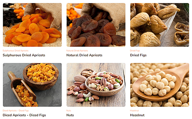 杏干、無花果干、榛子